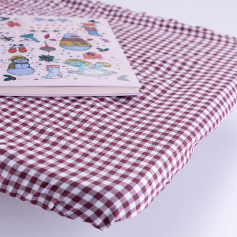 Zephyr fabric teacher's tablecloth with elastic, 140x100 cm / Purple - Bimotif
