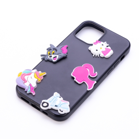 Adhesive phone case back ornament, tom and misscat - Bimotif