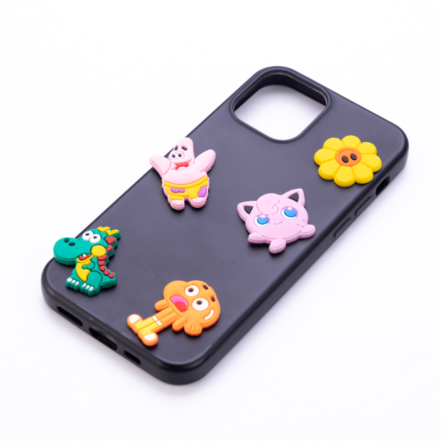 Adhesive phone case back decoration, cartoon figures - 1