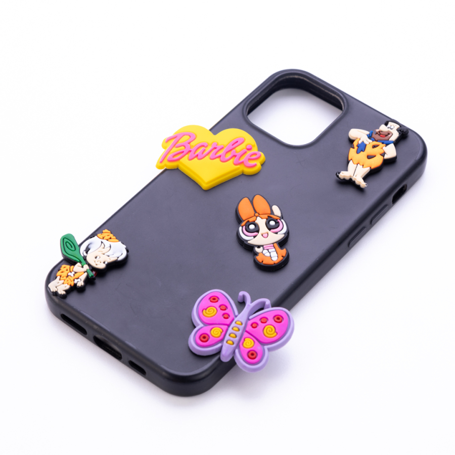Adhesive phone case back decoration, barie and butterfly - 1