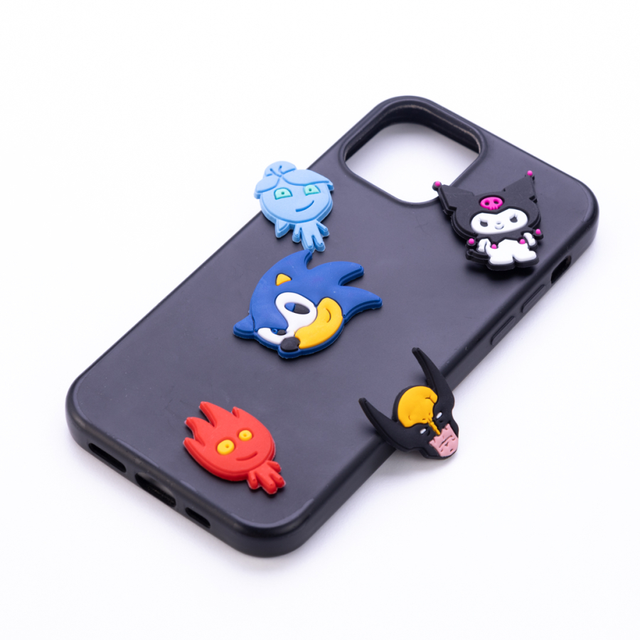 Adhesive phone case back ornament, sonic - 1
