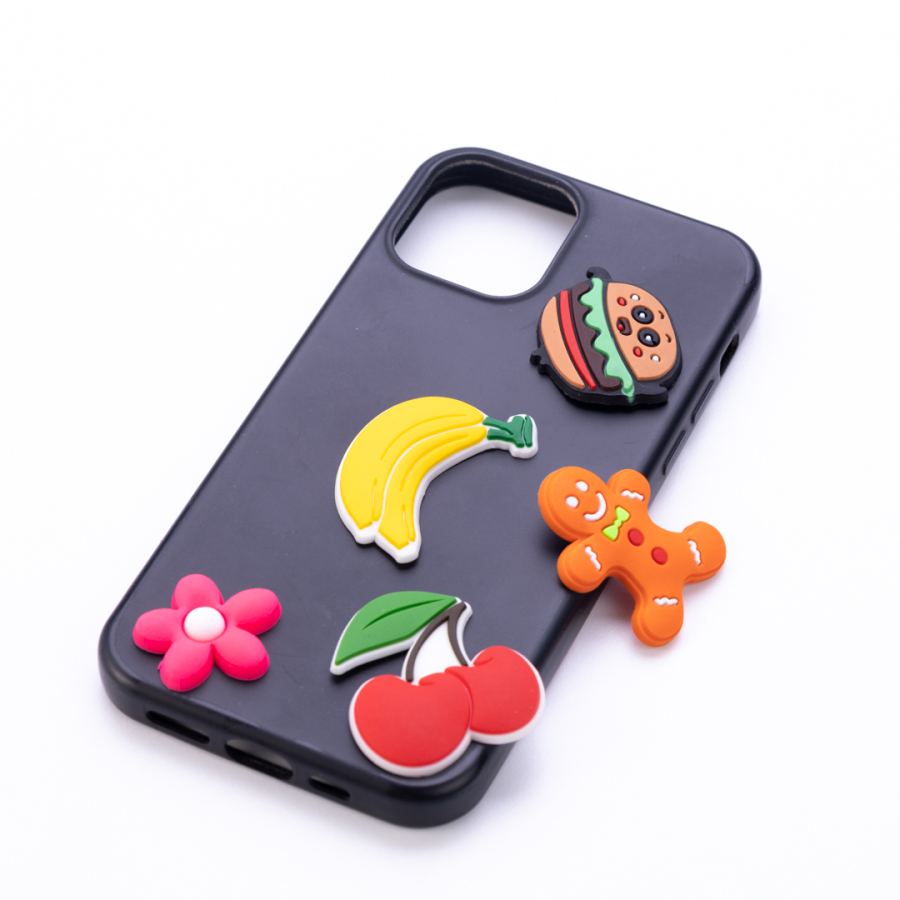 Adhesive phone case back decoration, colorful fruits - 1