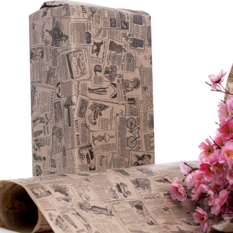 Wrapping paper, newsprint, 70x100 cm / 5 pieces - Bimotif (1)