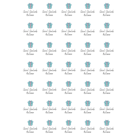 Set of stickers with the inscription Have a nice day, italic, 35 pieces - Bimotif
