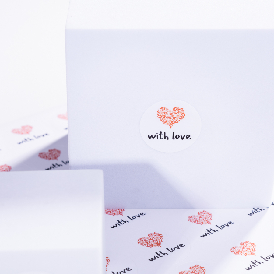 With love written sticker set, 35 pieces - 4