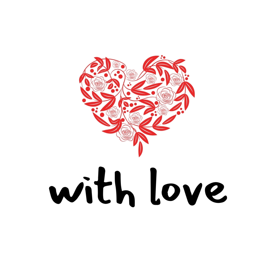 With love written sticker set, 35 pieces - 2