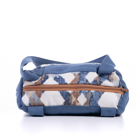 Duck fabric small bag with handles, 20x8x10 cm, blue - Bimotif (1)