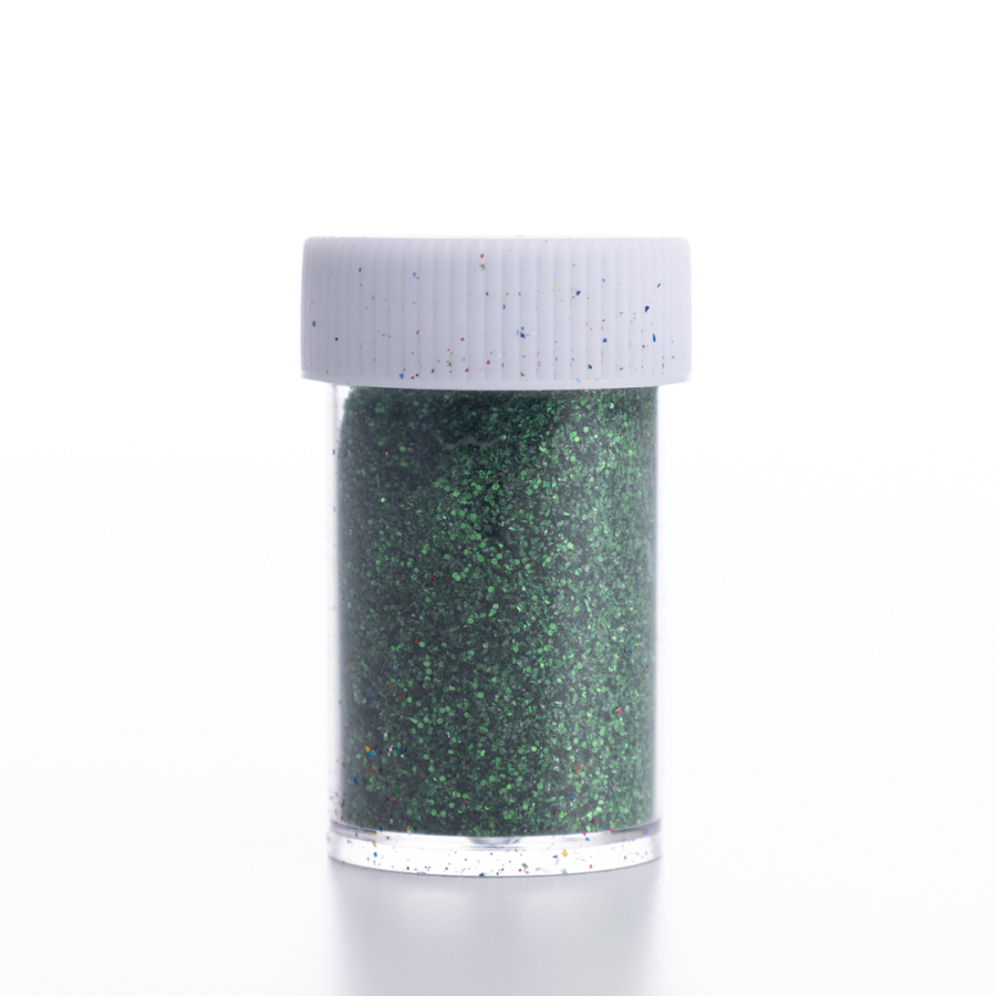 Micro powder glitter, green / 1 piece - 1