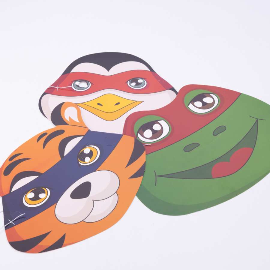 Heroes cardboard mask set of 3 - 1