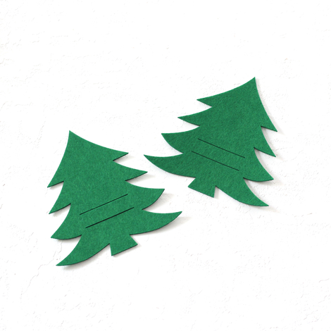 Christmas felt placemat, green pine / 2 pcs - Bimotif (1)