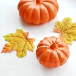 Ceramic pumpkin, orange / Set (2 pcs) - Bimotif