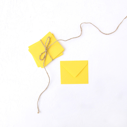 Small envelope, 7x9 cm / 10 pcs (Yellow) - Bimotif