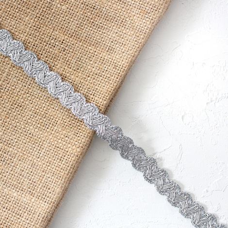 Decorative Sutstone ribbon / 5 metres - Silver - Bimotif