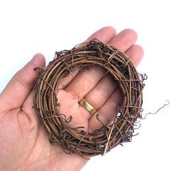 Natural mini wreath, 8 cm / 3 pcs - 2