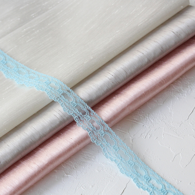 Light blue lace ribbon, 3.5 cm / 5 metres - 1