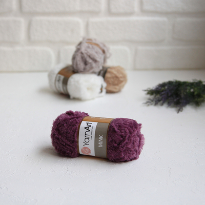 YarnArt Mink color hand knitting Flush, 338 - 1