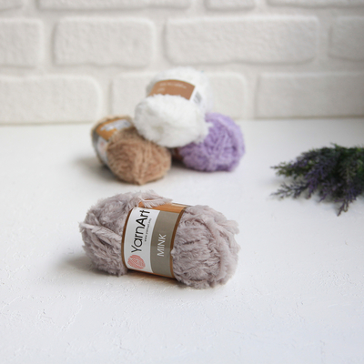 YarnArt Mink color hand knitting Flush, 337 - 1