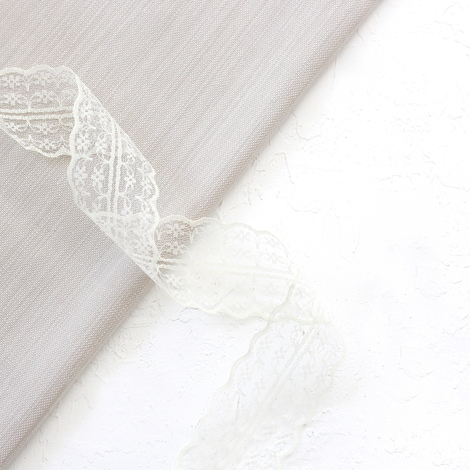Lace ribbon / 5 metres, 4.5 cm / White - Bimotif