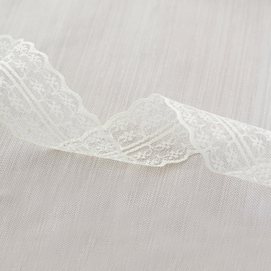 Lace ribbon / 5 metres, 4.5 cm / White - 2
