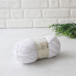 Wolans Bunny Baby velvet knitting rope, 01 - Bimotif