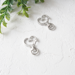 Heart-shaped silver bag clip / accessory - Bimotif