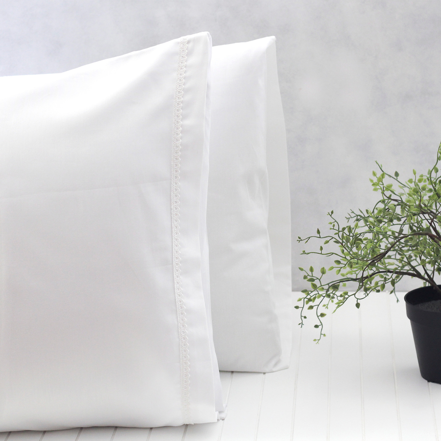 Lacy pillowcase set, 50x70 cm / white - 1