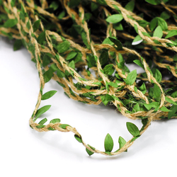 Braided jute leaf ribbon / Roll (25 metres) - 3