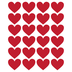 Red heart sticker, 3.2 cm / 10 pages - 3