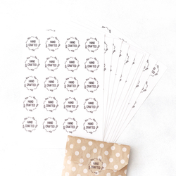 Transparent sticker, hand crafted, 3.2 cm / 10 pages - Bimotif (1)