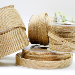 Jute ribbon, natural / 10 mm / 10 metres - 5