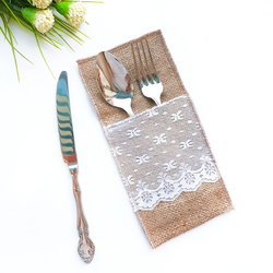 Cutlery case, lace, 10x22 cm / 4 pcs - Bimotif