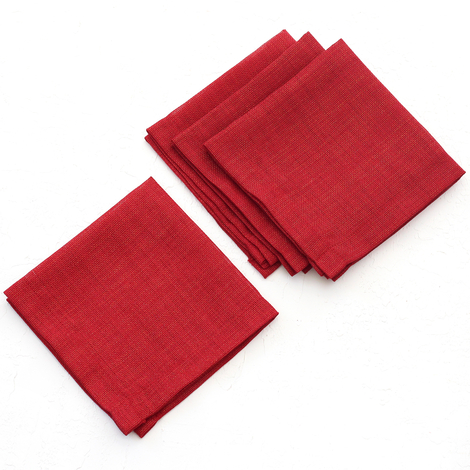 Glittered red napkin, 40x40 cm / 4 pcs - Bimotif (1)