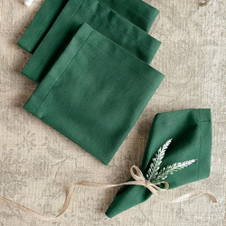 Green cloth napkin, 40x40 cm / 12 pcs - Bimotif
