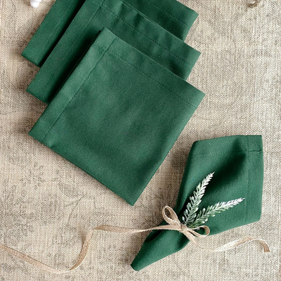 Green cloth napkin, 40x40 cm / 12 pcs - 1