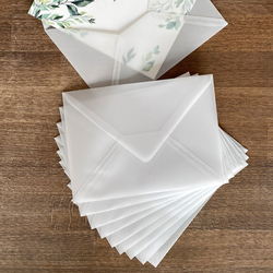 White transparent envelope, 13x18 cm / 10 pcs - 2