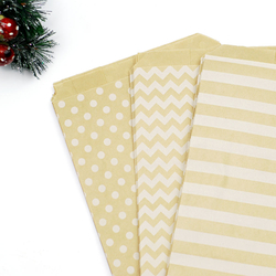 Patterned paper bag, kraft-white / polka dot (18x30 - 10 pcs) - 4