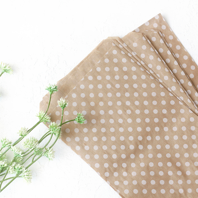 Patterned paper bag, kraft-white / polka dot (18x30 - 10 pcs) - 1