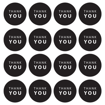 Sticker, thank you, black, 3.2 cm / 2 pages - 3