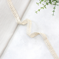 Cream cotton lace ribbon, 1.7 cm / 5 metres - Bimotif (1)