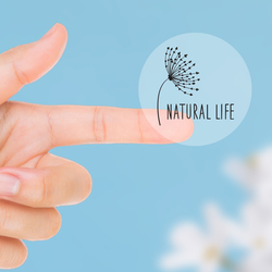 Transparent sticker, natural life, 3.2 cm / 2 sheets - Bimotif