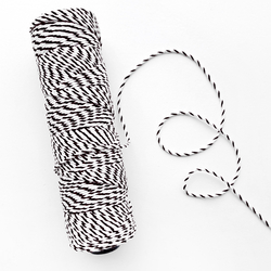 Packing rope, black and white / 100 metres - Bimotif