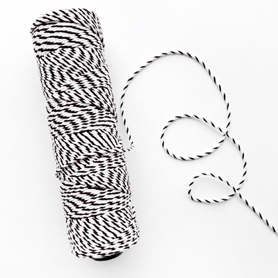 Packing rope, black and white / 100 metres - 1