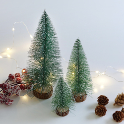 Miniature Christmas snowy pine tree set of 3 - Bimotif (1)