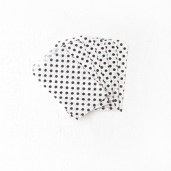 Patterned paper bag, white-black / Polka dot (11x20 - 1000 pcs) - Bimotif (1)