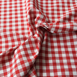 Red and white checkered tablecloth / 140x200 cm - 2