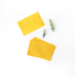 Indian yellow transparent envelope, 12x18 cm / 10 pcs - Bimotif