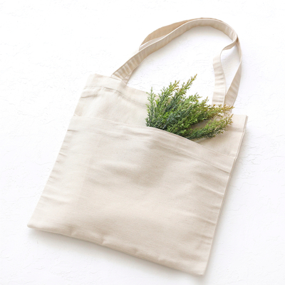 Cotton gabardine tote bag with kangaroo pocket - 4