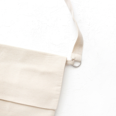 Cotton gabardine tote bag with flap - 3