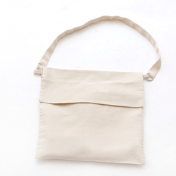 Cotton gabardine tote bag with flap - 4