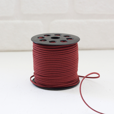 Burgundy suede rope, 3 mm / 5 metres - Bimotif (1)